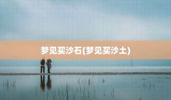 梦见买沙石(梦见买沙土)