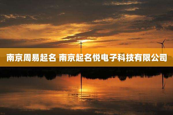 南京周易起名 南京起名悦电子科技有限公司