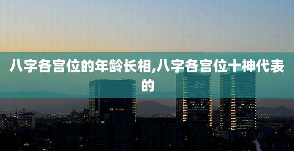 八字各宫位的年龄长相,八字各宫位十神代表的