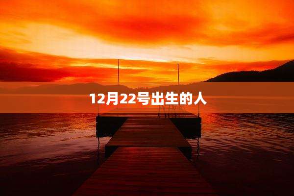12月22号出生的人