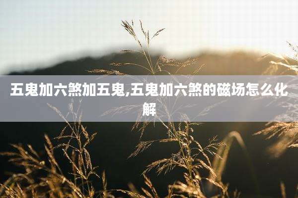 五鬼加六煞加五鬼,五鬼加六煞的磁场怎么化解