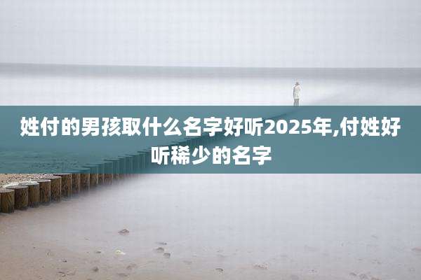 姓付的男孩取什么名字好听2025年,付姓好听稀少的名字