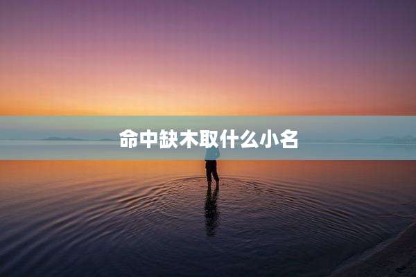 命中缺木取什么小名