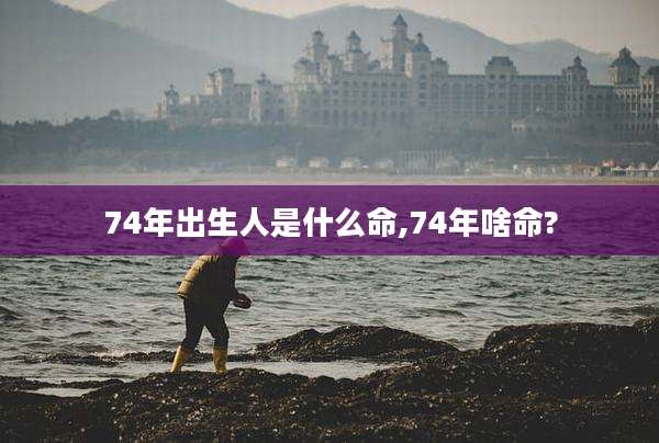 74年出生人是什么命,74年啥命?