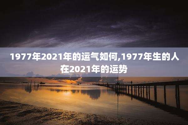 1977年2021年的运气如何,1977年生的人在2021年的运势