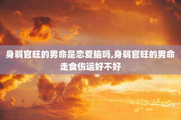 身弱官旺的男命是恋爱脑吗,身弱官旺的男命走食伤运好不好