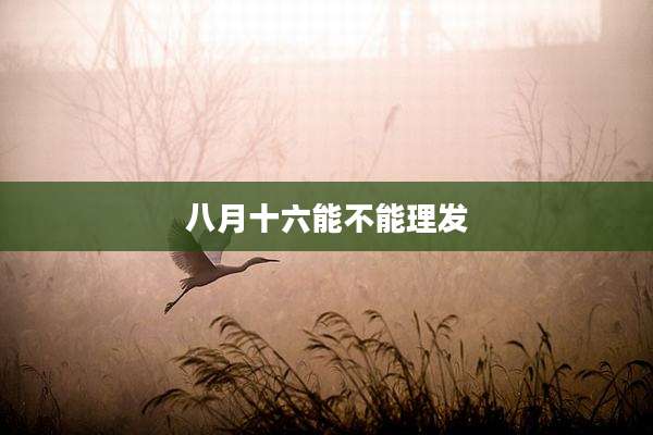 八月十六能不能理发