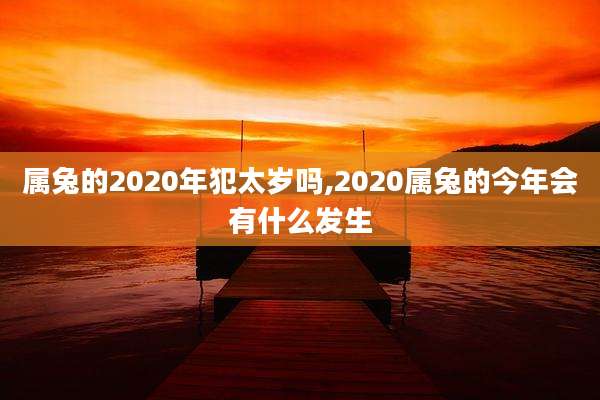 属兔的2020年犯太岁吗,2020属兔的今年会有什么发生