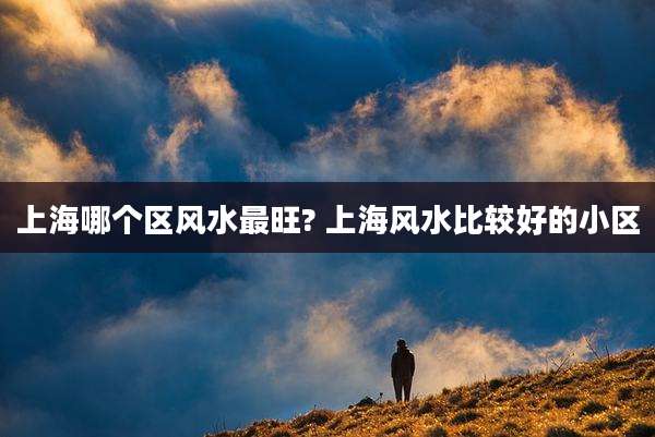 上海哪个区风水最旺? 上海风水比较好的小区