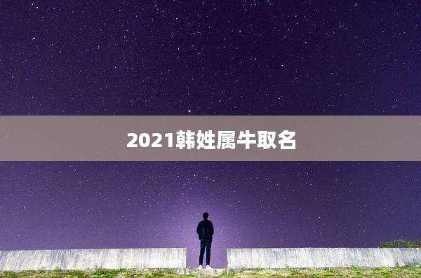 2021韩姓属牛取名