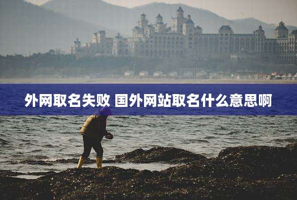 外网取名失败 国外网站取名什么意思啊