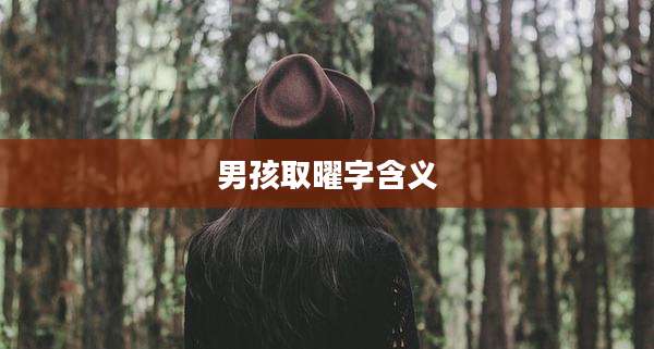 男孩取曜字含义
