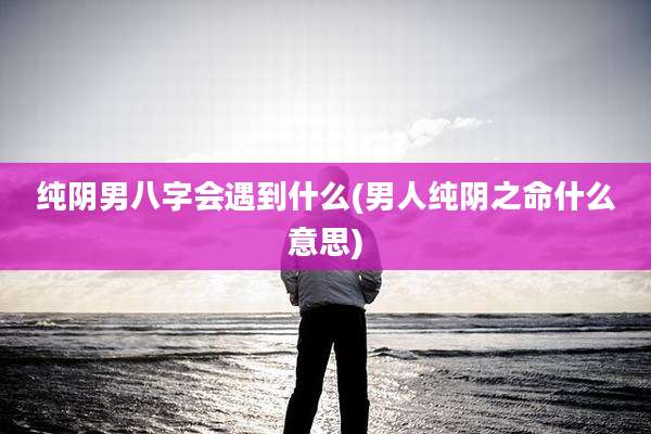纯阴男八字会遇到什么(男人纯阴之命什么意思)