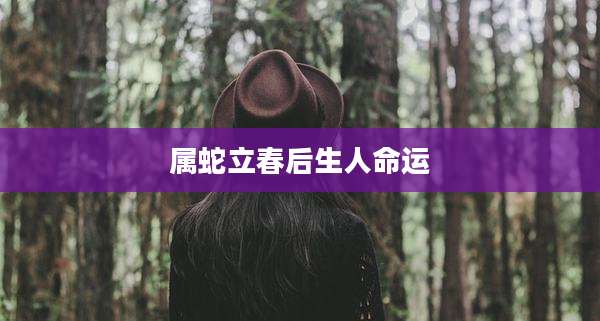 属蛇立春后生人命运
