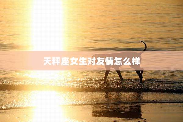 天秤座女生对友情怎么样