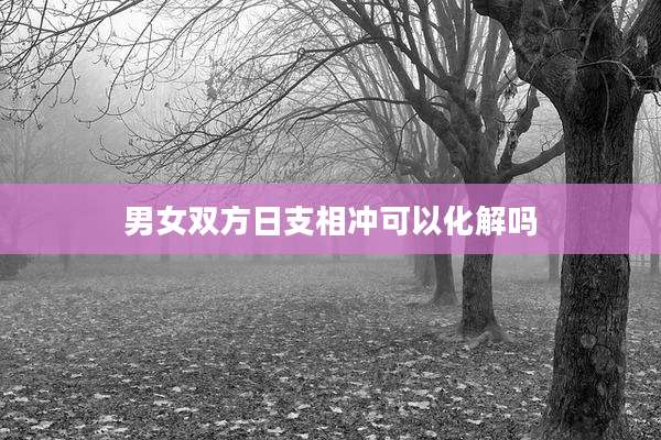男女双方日支相冲可以化解吗