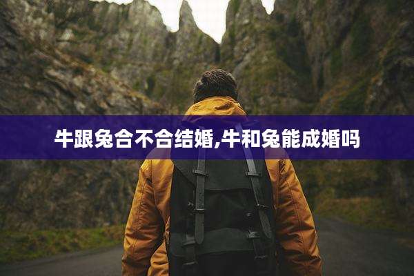 牛跟兔合不合结婚,牛和兔能成婚吗