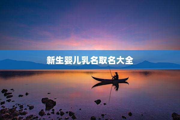 新生婴儿乳名取名大全