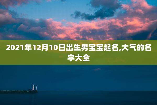 2021年12月10日出生男宝宝起名,大气的名字大全