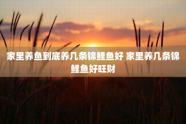 家里养鱼到底养几条锦鲤鱼好 家里养几条锦鲤鱼好旺财