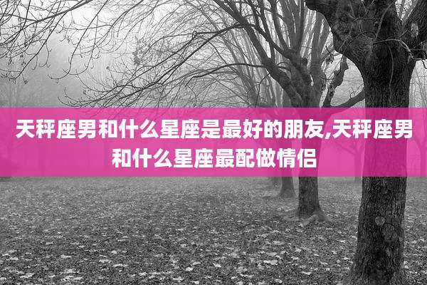 天秤座男和什么星座是最好的朋友,天秤座男和什么星座最配做情侣