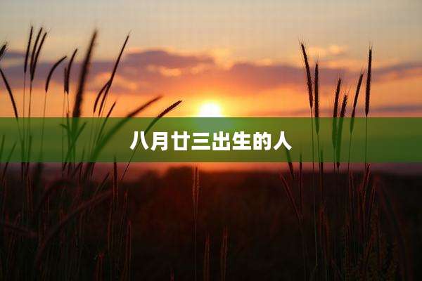 八月廿三出生的人