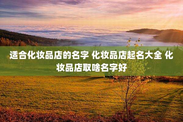 适合化妆品店的名字 化妆品店起名大全 化妆品店取啥名字好