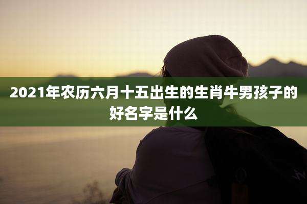 2021年农历六月十五出生的生肖牛男孩子的好名字是什么