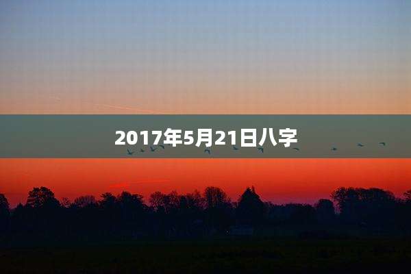 2017年5月21日八字