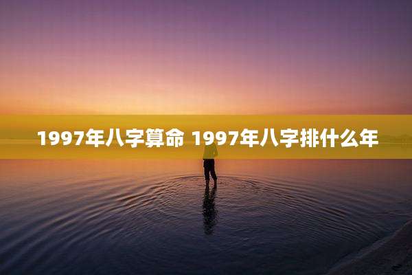 1997年八字算命 1997年八字排什么年