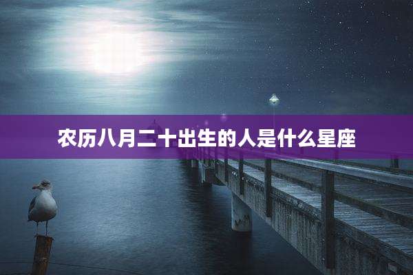 农历八月二十出生的人是什么星座