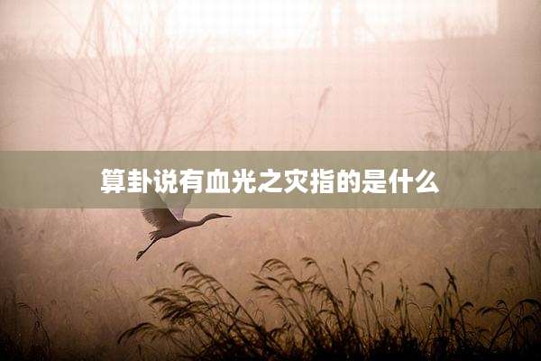 算卦说有血光之灾指的是什么