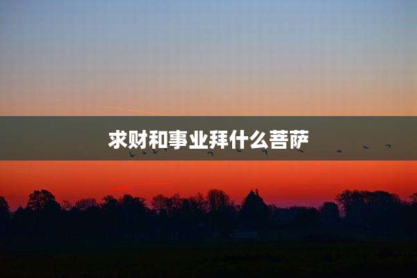 求财和事业拜什么菩萨