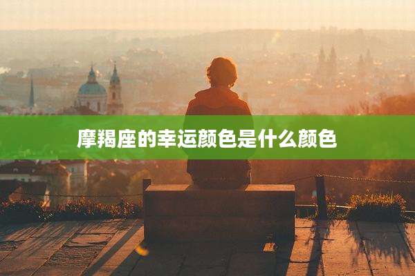 摩羯座的幸运颜色是什么颜色
