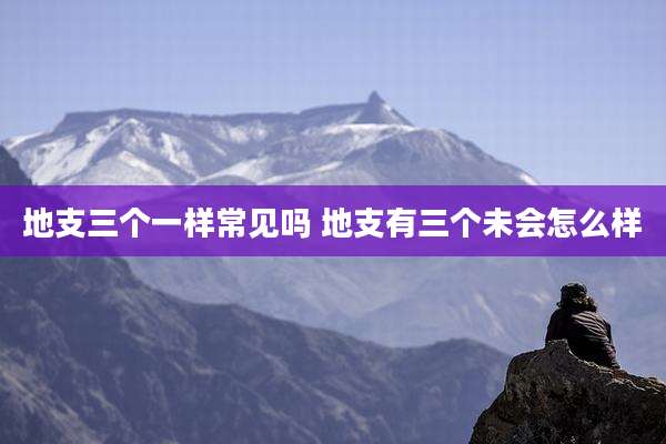 地支三个一样常见吗 地支有三个未会怎么样