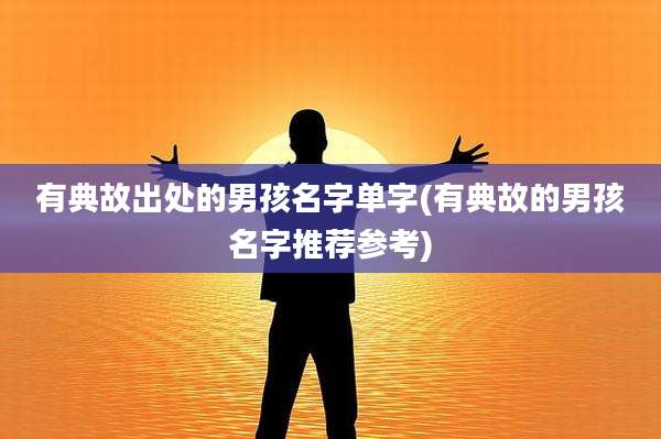 有典故出处的男孩名字单字(有典故的男孩名字推荐参考)