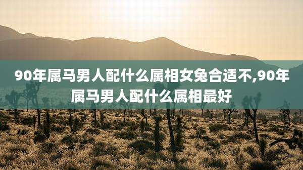90年属马男人配什么属相女兔合适不,90年属马男人配什么属相最好