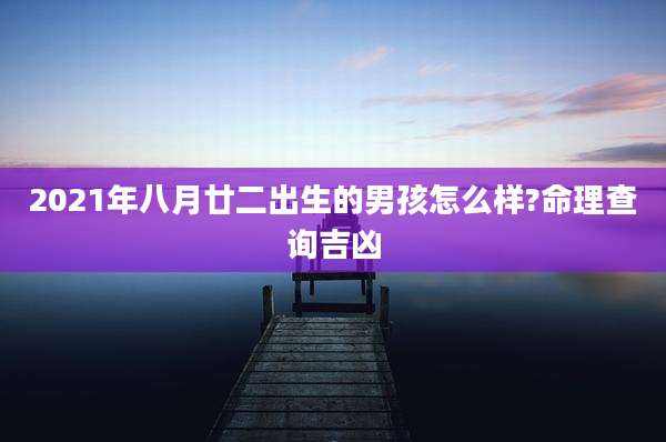 2021年八月廿二出生的男孩怎么样?命理查询吉凶