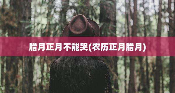腊月正月不能哭(农历正月腊月)