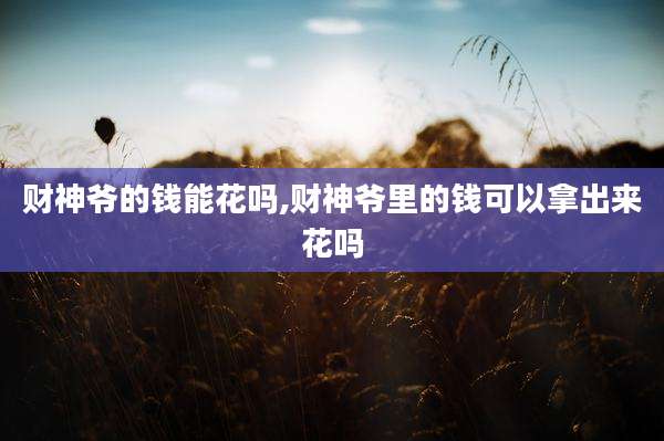 财神爷的钱能花吗,财神爷里的钱可以拿出来花吗