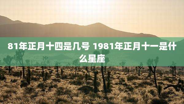 81年正月十四是几号 1981年正月十一是什么星座