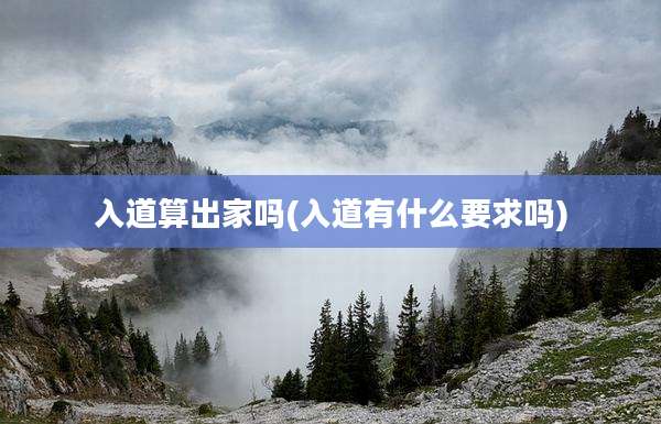 入道算出家吗(入道有什么要求吗)