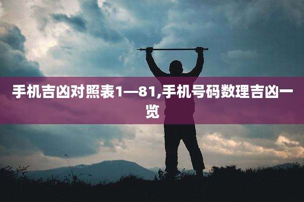 手机吉凶对照表1—81,手机号码数理吉凶一览