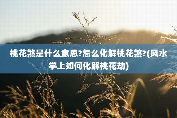 桃花煞是什么意思?怎么化解桃花煞?(风水学上如何化解桃花劫)