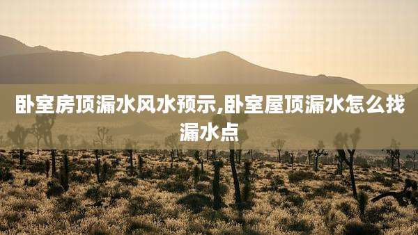 卧室房顶漏水风水预示,卧室屋顶漏水怎么找漏水点