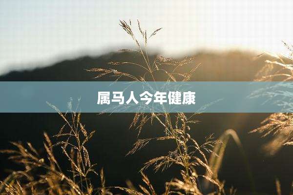 属马人今年健康