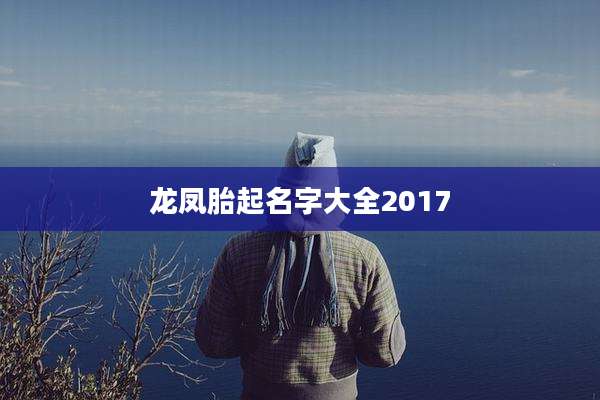 龙凤胎起名字大全2017