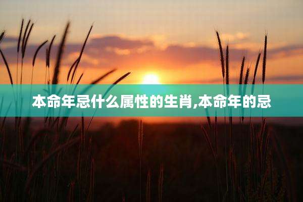 本命年忌什么属性的生肖,本命年的忌