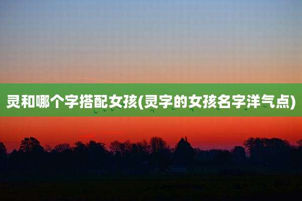 灵和哪个字搭配女孩(灵字的女孩名字洋气点)