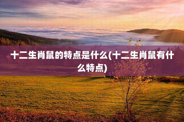 十二生肖鼠的特点是什么(十二生肖鼠有什么特点)
